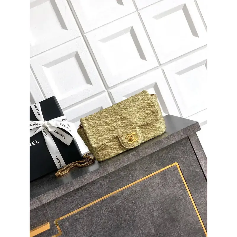 Chanel 25C AS5279 Flap bag Braided Lurex & Gold Tone Metal