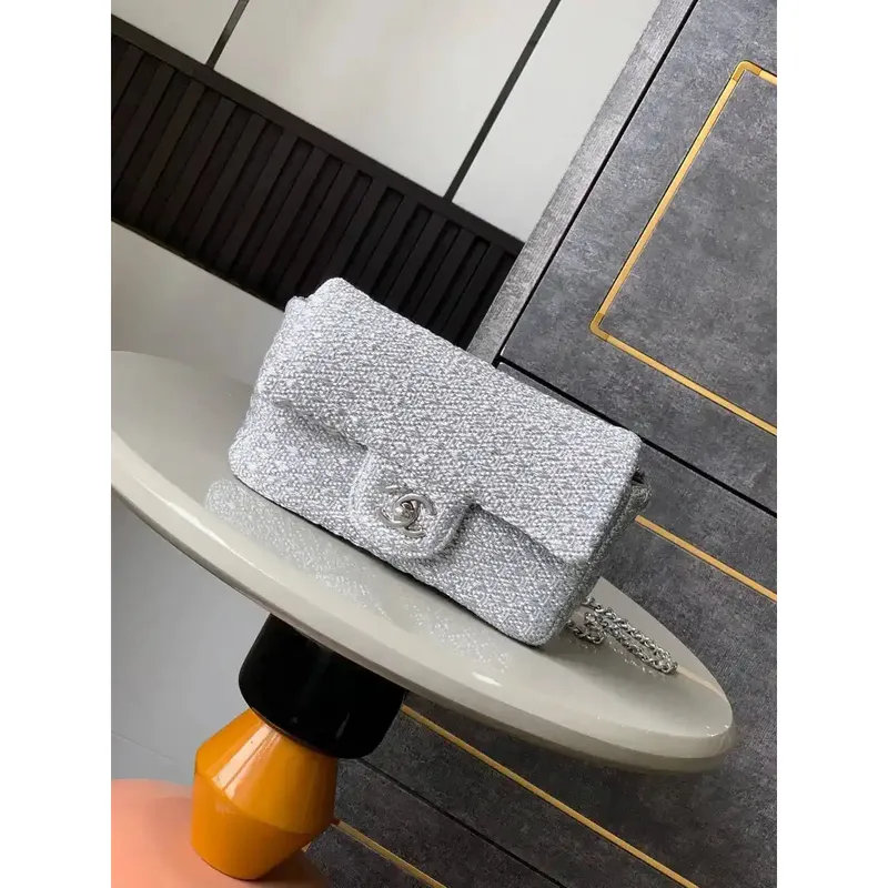 Chanel 25C AS5279 Flap bag Braided Lurex & Silver Tone Metal