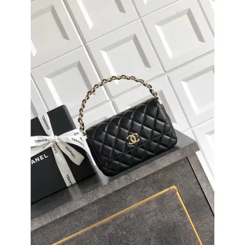Chanel Evening with Handle Bag Lambskin AS6675 Black