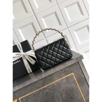 Chanel Evening with Handle Bag Lambskin AS6675 Black