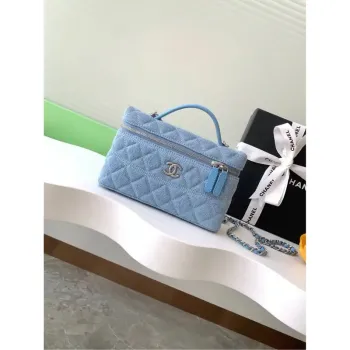 Chanel 25C Vanity with Chain Denim Blue AP4407 Bag