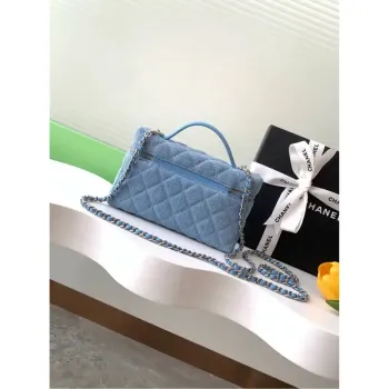 Chanel 25C Vanity with Chain Denim Blue AP4407 Bag