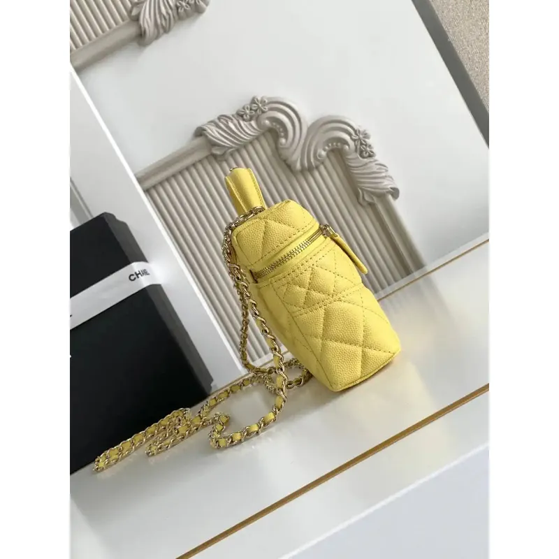 Chanel 25C Vanity with Chain Grained Calfskin AP4407 Yellow