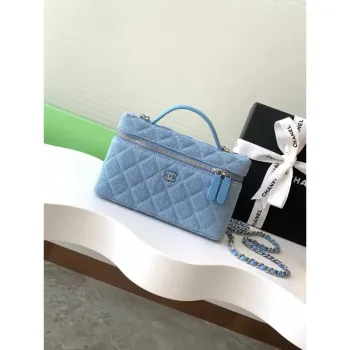 Chanel AP4407 Vanity with Chain Denim Blue Bag