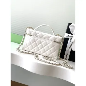 Chanel AP4407 Vanity with Chain Lambskin White