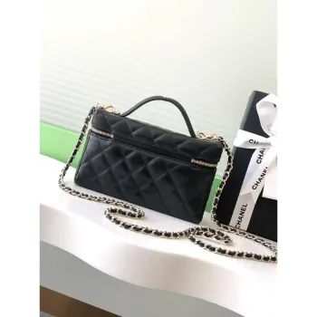 Chanel AP4407 Vanity with Chain Lambskin Black