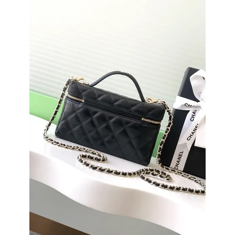 Chanel AP4407 Vanity with Chain Lambskin Black