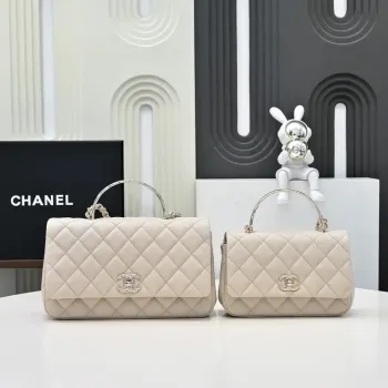 Chanel Crush Handle box Bag Calfskin AS4591 Apricot
