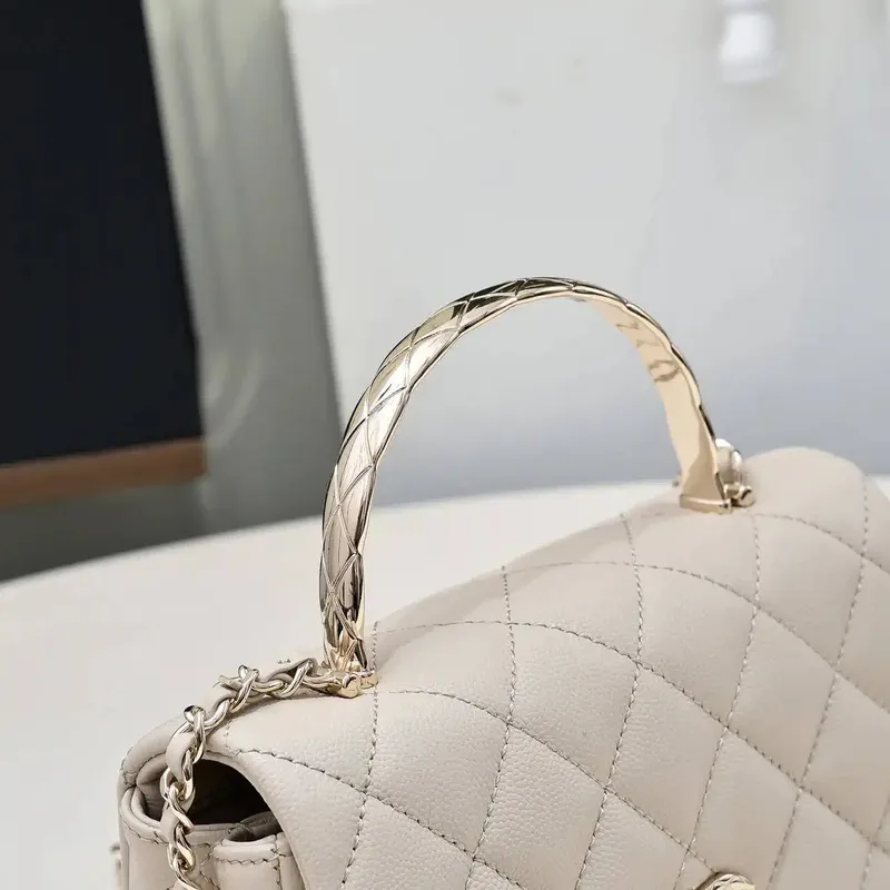 Chanel Crush Handle box Bag Calfskin AS4591 Apricot