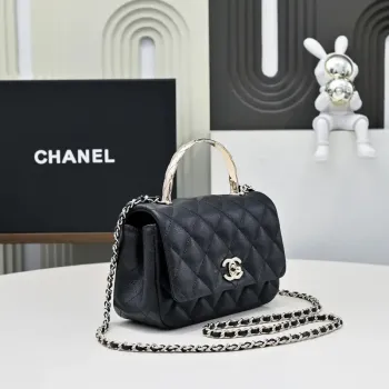 Chanel Crush Handle box Bag Calfskin AS4591 Black
