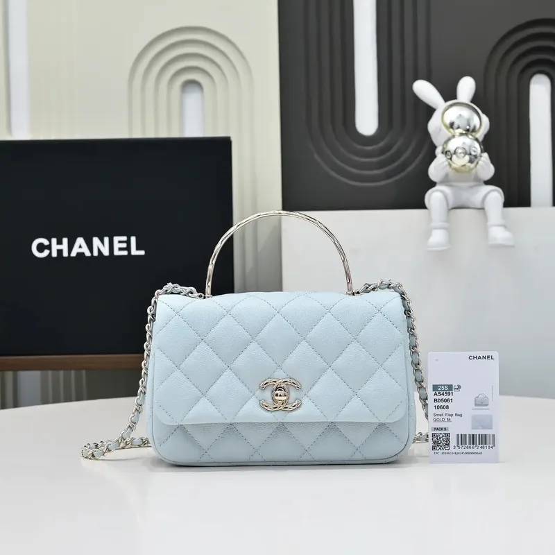 Chanel Crush Handle box Bag Calfskin AS4591 Blue
