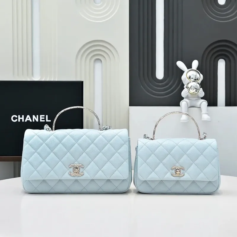 Chanel Crush Handle box Bag Calfskin AS4591 Blue