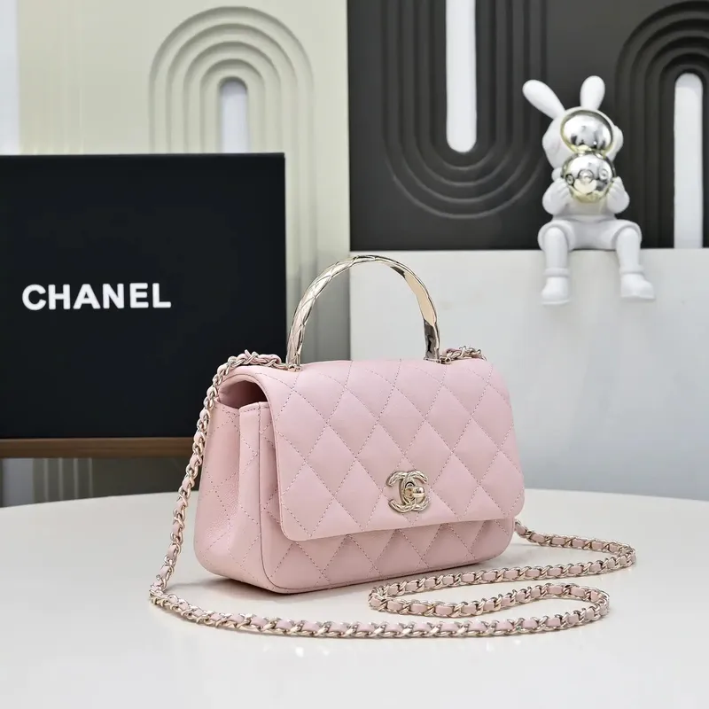 Chanel Crush Handle box Bag Calfskin AS4591 Pink