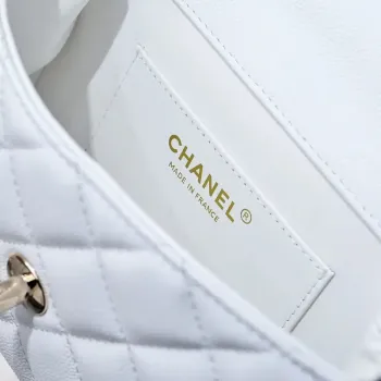 Chanel Crush Handle box Bag Calfskin AS4591 White