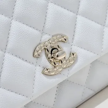 Chanel Crush Handle box Bag Calfskin AS5554 White