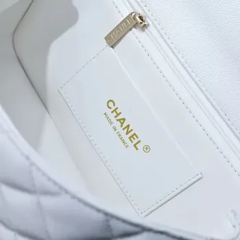 Chanel Crush Handle box Bag Calfskin AS5554 White