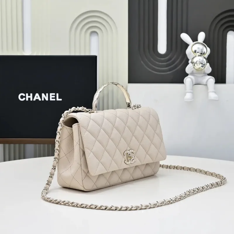 Chanel Crush Handle box Bag Calfskin AS5554 Apricot