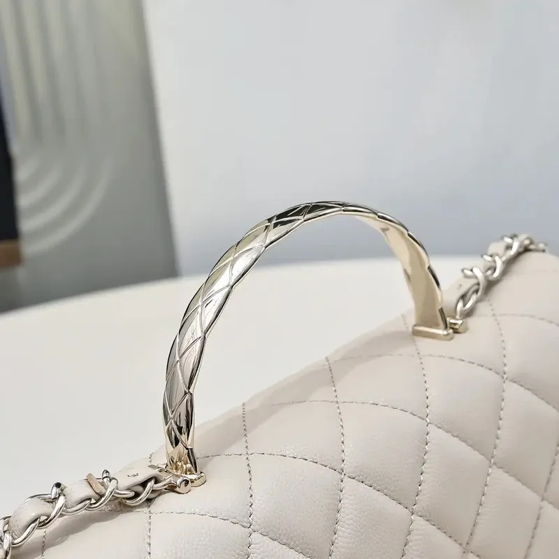 Chanel Crush Handle box Bag Calfskin AS5554 Apricot