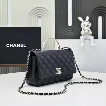 Chanel Crush Handle box Bag Calfskin AS5554 Black