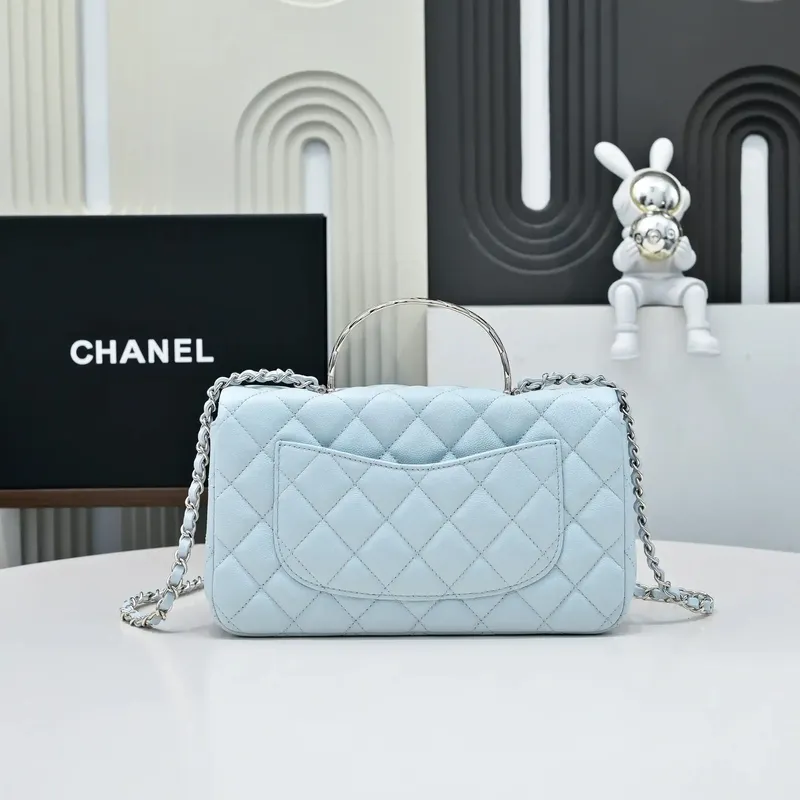 Chanel Crush Handle box Bag Calfskin AS5554 Blue