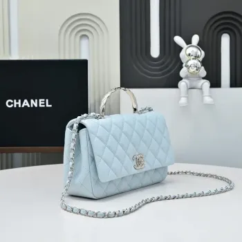 Chanel Crush Handle box Bag Calfskin AS5554 Blue