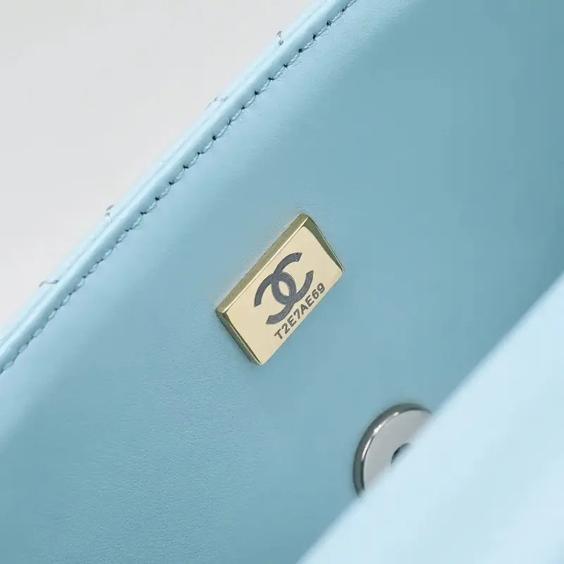 Chanel Crush Handle box Bag Calfskin AS5554 Blue