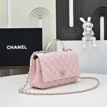 Chanel Crush Handle box Bag Calfskin AS5554 Pink