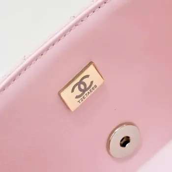 Chanel Crush Handle box Bag Calfskin AS5554 Pink