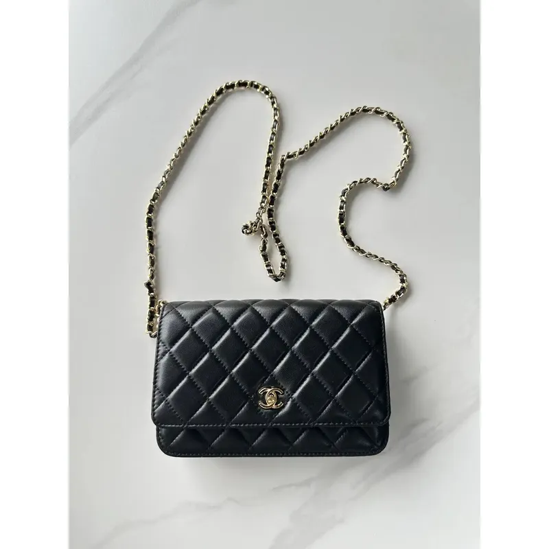 Chanel AP4241 Classic Wallet On Chain Lambskin Black