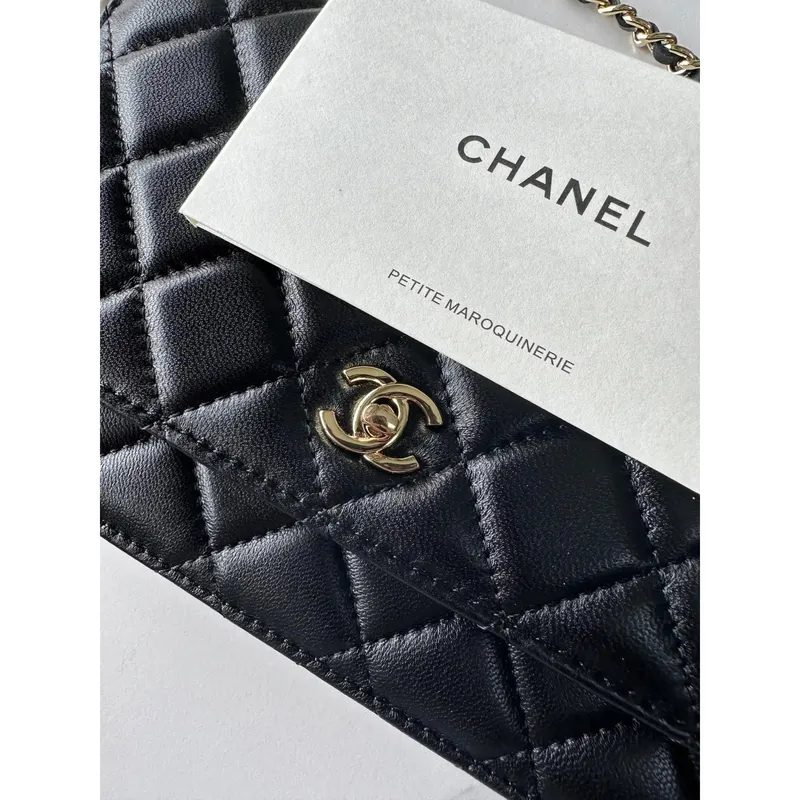 Chanel AP4241 Classic Wallet On Chain Lambskin Black