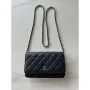 Chanel AP4241 Classic Wallet On Chain Grained Shiny Calfskin Navy Blue