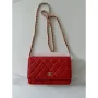 Chanel AP4241 Classic Wallet On Chain Grained Shiny Calfskin Red