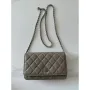 Chanel AP4241 Classic Wallet On Chain Grained Shiny Calfskin Gray