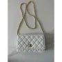Chanel AP4241 Classic Wallet On Chain Grained Shiny Calfskin White