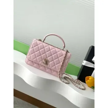 Chanel AP4323 Wallet On Chain Lambskin Diamanté Gold Pink