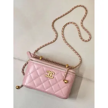 Chanel AP3651 Vanity with Chain Bag Pink Lambskin