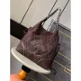 Chanel A88991 Hobo Bag Suede & Silver Tone Metal Brown