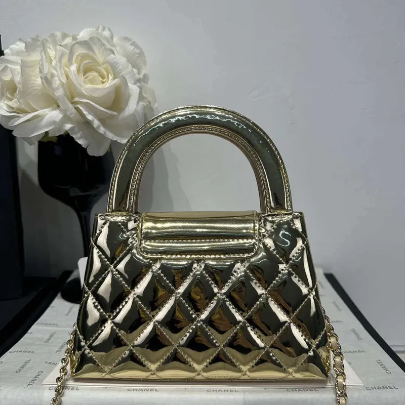 Chanel 25A AS4416 Mini Shopping Bag Mirror Calfskin Gold