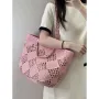 Chanel AS4576 25SS Shopping Bag Pink Raffia