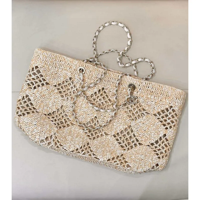 Chanel AS4576 25SS Shopping Bag beige Raffia