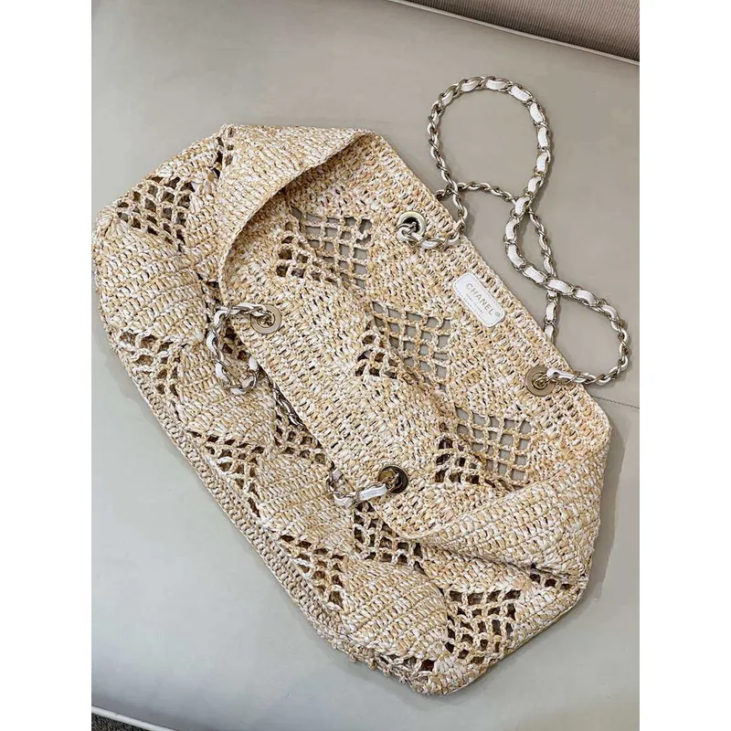 Chanel AS4576 25SS Shopping Bag beige Raffia