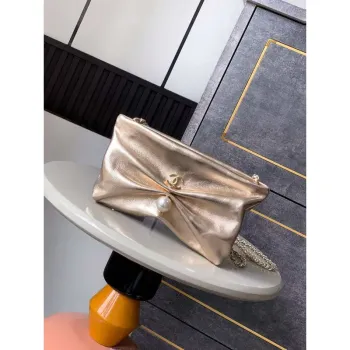Chanel AP4613 Shiny Lambskin Imitation Pearl & Gold Tone Metal Gold