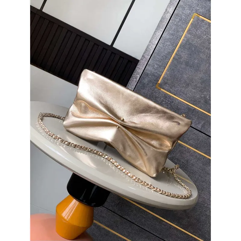 Chanel AP4613 Shiny Lambskin Imitation Pearl & Gold Tone Metal Gold