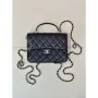 Chanel 25SS Flap Bag Lambskin With Top Handle AS4450 Black