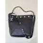 Chanel 25SS Large Bucket Bag Shiny Lambskin & Silver Tone Metal AS5406 Black