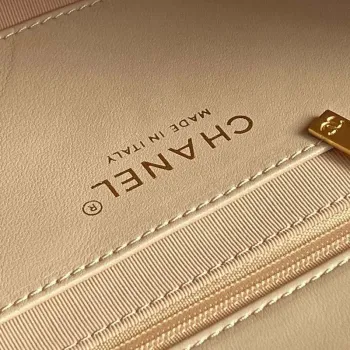 Chanel AS5176 Flap Bag 24K Lambskin Apricot