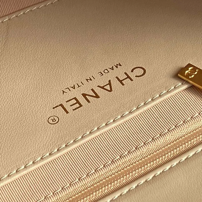 Chanel AS5176 Flap Bag 24K Lambskin Apricot