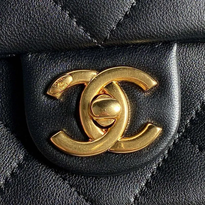 Chanel AS5176 Flap Bag 24K   Black