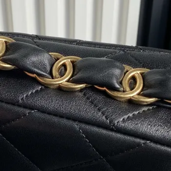 Chanel AS5176 Flap Bag 24K   Black