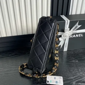 Chanel AS5176 Flap Bag 24K   Black